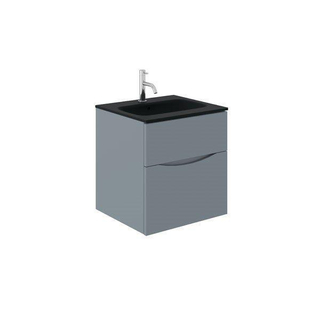 Crosswater Glide II wastafel (ZONDER MEUBEL) 50x1x45cm midnight black glas - OUTLET UDEN