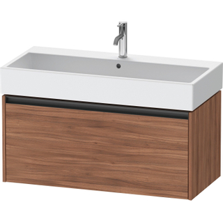 Duravit Ketho 2 wastafelonderbouwkast met 1 lade 98.4x46x44cm met greep antraciet noten mat