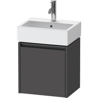 Duravit Ketho 2 wastafelonderbouwkast met 1 deur 43.4x33.8x44cm links, met greep antraciet grafiet mat