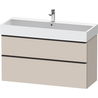 Duravit D-Neo wastafelonderkast 118.4x62.5x44.2cm 2 lades Taupe Mat