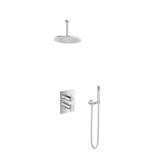 Hotbath Get Together IBS2A Regendoucheset inbouw - 15cm plafondarm - 30cm ronde hoofddouche - staafhanddouche - chroom