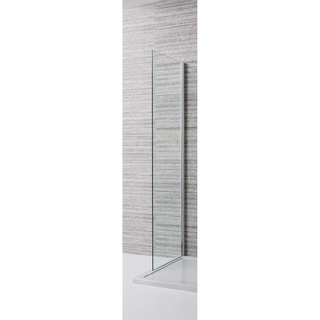 Crosswater Design New zijwand 55x195cm zilver profiel helder glas