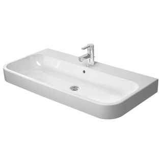 Duravit HappyD 2 meubelwastafel geslepen met overloop met 1 kraangat 100x50.5cm wit