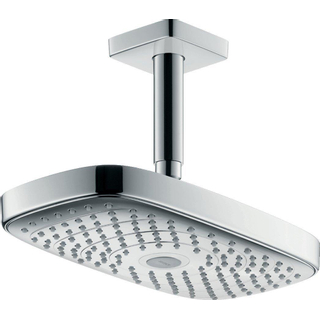 Hansgrohe Raindance Select E hoofddouche E300 2jet met plafondaansluiting 10cm 30x16cm EcoSmart wit/chroom