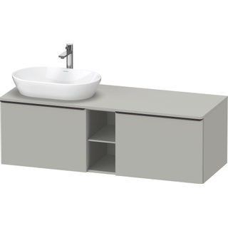 Duravit D-Neo wastafelonderkast 140x45.9x55cm 2 lades Betongrijs Mat