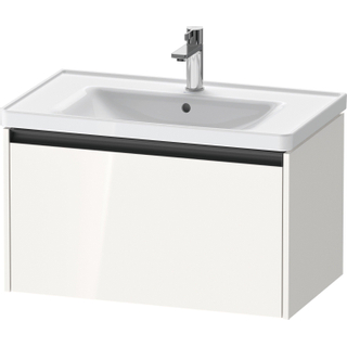 Duravit Ketho 2 wastafelonderbouwkast met 1 lade 78.4x45.5x44cm met greep antraciet hoogglans wit