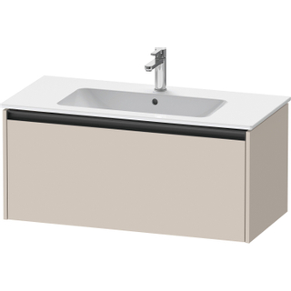 Duravit Ketho 2 wastafelonderbouwkast met 1 lade 101x48x44cm met greep antraciet taupe mat