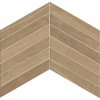 Fap Ceramiche Fapnest wand- en vloertegel - 7.5x45cm - 9mm - Rechthoek - Houtlook - Natural Chevron Mat