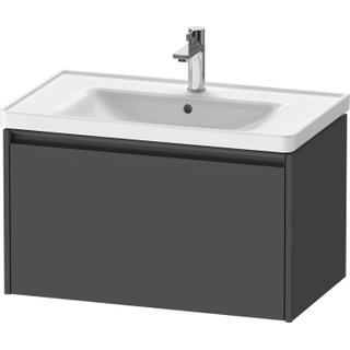 Duravit Ketho 2 wastafelonderbouwkast met 1 lade 78.4x45.5x44cm met greep antraciet grafiet mat