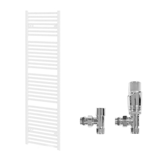 Plieger Palermo designradiator horizontaal 1702x500mm 799 watt wit inclusief universele aansluitset haaks chroom