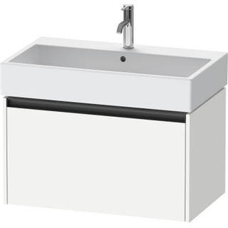 Duravit Ketho 2 wastafelonderbouwkast met 1 lade 78.4x46x44cm met greep antraciet wit mat