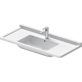 Duravit Starck 3 wastafel 105x48,5cm 1 kraangat overloop wit