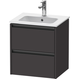 Duravit Ketho.2 wastafelonderkast 51x42x54.9cm geschikt voor 1 waskom Spaanplaat Grafiet Mat