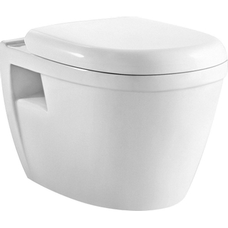 Nemo GO Foglia PACK hangtoilet 52x36x34cm spoelrandloos porselein wit met dunne softclose en takeoff zitting