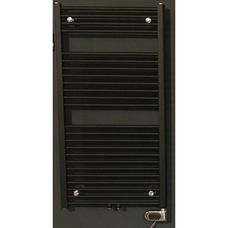 Instamat Robina Elektrische Handdoekradiator 149x60cm met 4 aansluitingen ½ incl. wandconsoles soft zwart