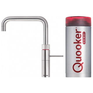 Quooker NL Fusion Square keukenkraan koud, warm en kokend water met COMBI+ reservoir RVS