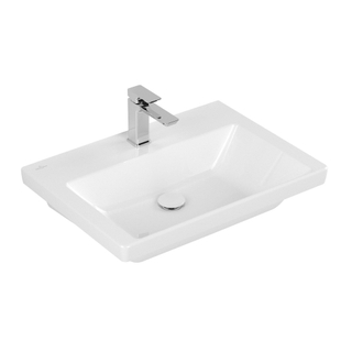 Villeroy & Boch Subway 3.0 meubelwastafel 65x47x16.5cm Rechthoek 1 kraangat zonder overloopgat Wit Alpin glans Ceramic