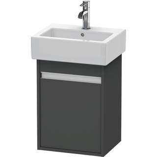 Duravit Ketho Wastafelonderkast 40x32x55cm Standaard greep spaanplaat Grafiet Mat