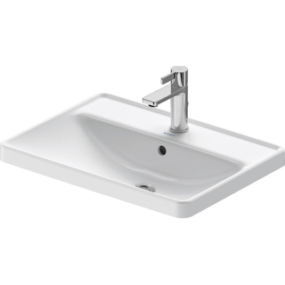 Duravit D-Neo inbouwwastafel 60x44x17cm 1 kraangat rechthoek Keramiek Wit