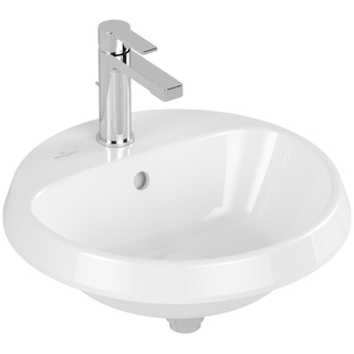 Villeroy & Boch Architectura inbouwwastafel 45x45x17cm Rond 1 kraangat zonder overloopgat Wit Alpin glans Ceramic