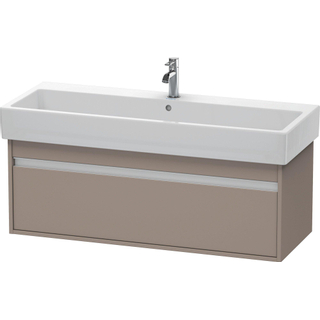 Duravit Ketho Wastafelonderkast 115x44x41cm 1 lade Standaard greep met softclose spaanplaat Basalt Mat