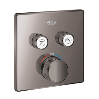 Grohe Grohtherm SmartControl Inbouwthermostaat - 3 knoppen - vierkant - hard graphite