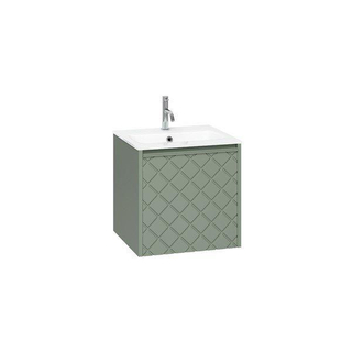 Crosswater Glide II Wastafel inbouw - kraangat - 60x45x1cm - glas - Ice White