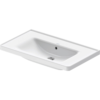 Duravit D-Neo wastafel met wondergliss 80x48x16.5cm 1 kraangat rechthoek Keramiek Wit