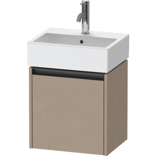 Duravit Ketho 2 wastafelonderbouwkast met 1 deur 43.4x33.8x44cm links, met greep antraciet Linnen mat