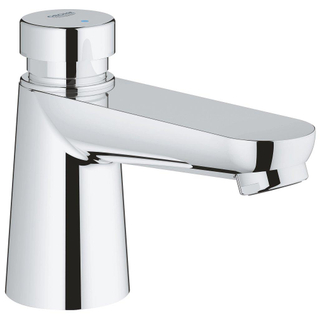 GROHE Euroeco Cosmopolitan S waterbesparende wastafelkraan zelfsluitend 44593 blauw/rood chroom