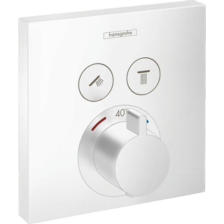 Hansgrohe ShowerSelect afbouwdeel v. inbouwkraan thermostatisch v. 2 douchefuncties m. start/stop-kraan mat wit