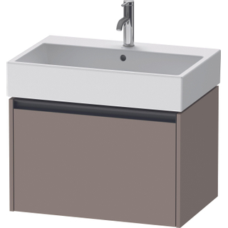 Duravit Ketho 2 wastafelonderbouwkast met 1 lade 68.4x46x44cm met greep antraciet basalt mat