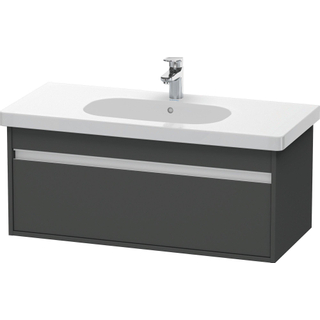 Duravit Ketho Wastafelonderkast 100x45.5x41cm 1 lade Standaard greep met softclose spaanplaat Grafiet Mat