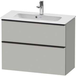 Duravit D-Neo wastafelonderkast 81x62.5x37.2cm 2 lades Betongrijs Mat