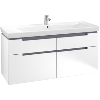 Villeroy & boch Subway 2.0 wastafelonderkast 128.7x59x44.9cm Wit mat