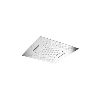 Hotbath Mate inbouwhoofddouche vierkant 95x95cm met LED verlichting nikkel geborsteld