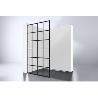 Best Design Black-Screen Inloopdouche 100x200cm 10mm Nano veiligheidsglas zwart