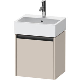 Duravit Ketho 2 wastafelonderbouwkast met 1 deur 43.4x33.8x44cm links, met greep antraciet taupe mat