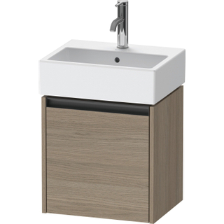 Duravit Ketho 2 wastafelonderbouwkast met 1 deur 43.4x33.8x44cm links, met greep antraciet eiken terra mat