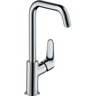 Hansgrohe Focus E2 wastafelkraan met hoge draaibare uitloop inclusief ComfortZone 240 chroom