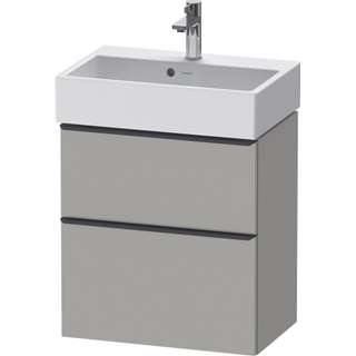 Duravit D-Neo wastafelonderkast 58.4x62.5x37.2cm 2 lades Betongrijs Mat