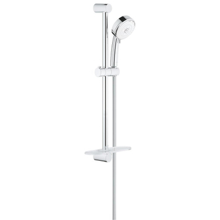 GROHE New Tempesta Cosmopolitan glijstangset met handdouche met 3 straalsoorten met zeepschaal 60cm 9.5L/min. chroom/wit