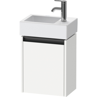 Duravit Ketho 2 wastafelonderbouwkast met 1 deur 36.4x23.8x44cm links, met greep antraciet wit mat