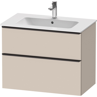 Duravit D-Neo wastafelonderkast 81x62.5x46.2cm 2 lades Taupe Mat