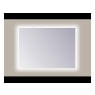 Sanicare Q-mirrors spiegel zonder omlijsting / PP geslepen 100 cm rondom Ambiance warm white leds