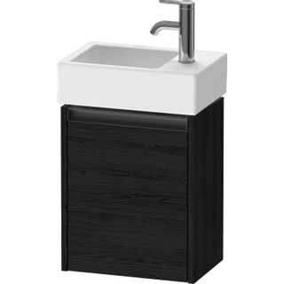 Duravit Ketho 2 wastafelonderbouwkast met 1 deur 36.4x23.8x44cm links, met greep antraciet eiken zwart mat