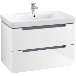 Villeroy & Boch Subway 2.0 wastafelonderkast 78.7x52cm 2 lades Glossy white