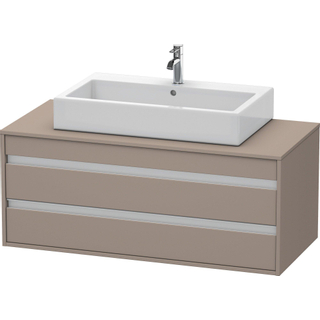 Duravit Ketho Wastafelonderkast 120x55.1x49.6cm Standaard greep met softclose spaanplaat Basalt Mat