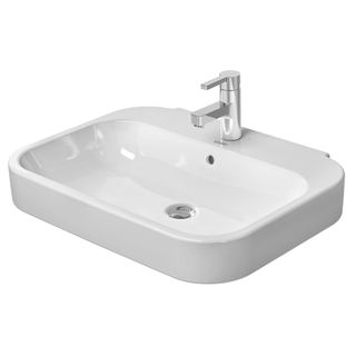 Duravit Happy d.2 wastafel 65x49,5cm 1 kraangat overloop wit