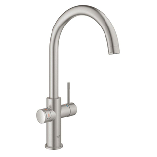 GROHE Red Keukenkraan - hoog - 3 in 1 - c uitloop - l size boiler - supersteel geborsteld